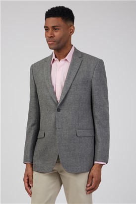  Regular Fit Grey Tweed Jacket