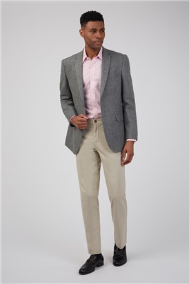  Regular Fit Grey Tweed Jacket