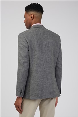  Regular Fit Grey Tweed Jacket