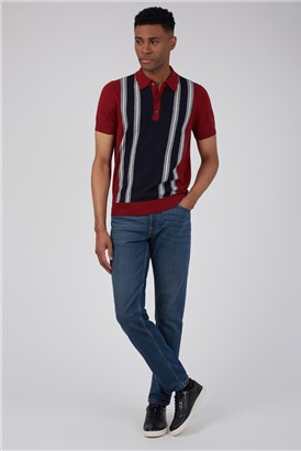  Classic Fit Mod Stripe Polo Shirt