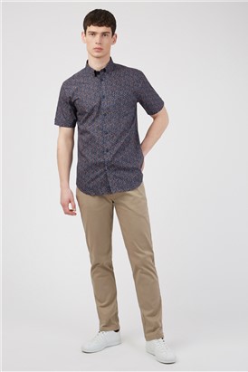  Regular Fit Multicolour Floral Shirt