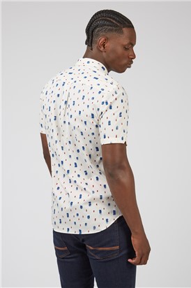 Short Sleeve Dash Print Shirt