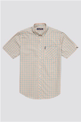 Short Sleeve Teal House Check Shirt