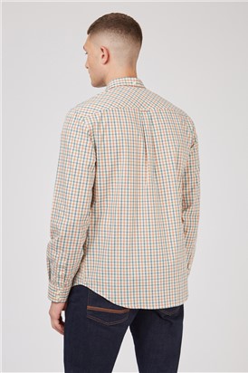 Long Sleeve Teal House Check Shirt