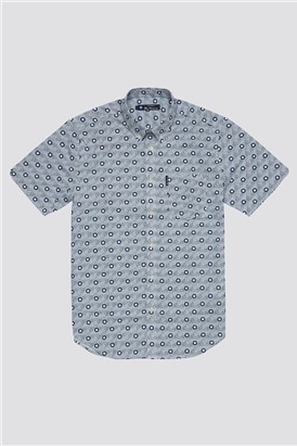  Regular Fit Retro Print Shirt