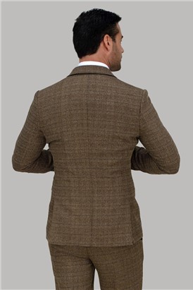  Slim Fit Brown Ascari Suit Jacket