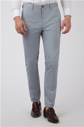 Plain Front Grey Chino Trouser