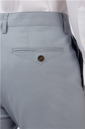 Plain Front Grey Chino Trouser