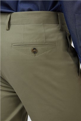 Plain Front Khaki Chino Trouser