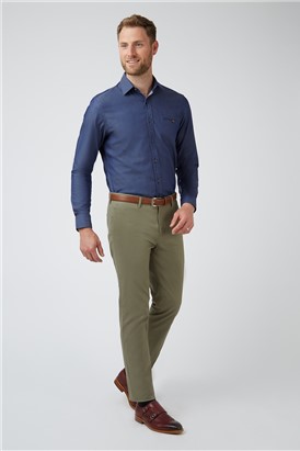 Plain Front Khaki Chino Trouser