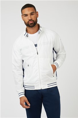 Jersey Striped Bomber Jacket