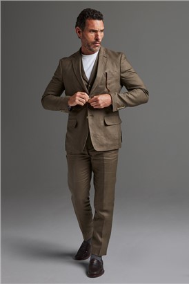  Bronze Linen Suit Jacket