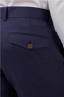  Navy Linen Suit Trousers