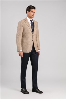  Regular Fit Light Beige Textured Blazer