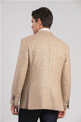  Regular Fit Light Beige Textured Blazer