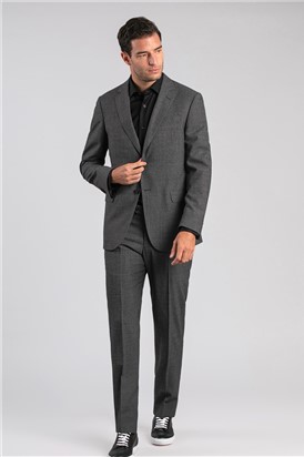  Tailored Fit Dark Grey Blazer