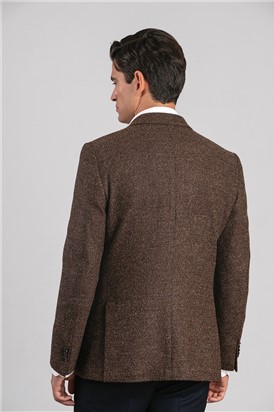  Tailored Fit Dark Brown Blazer