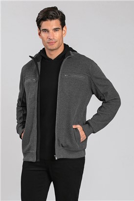  Dark Grey Full Zip Sweatshirt