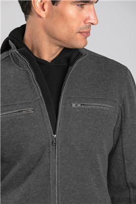  Dark Grey Full Zip Sweatshirt