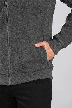  Dark Grey Full Zip Sweatshirt