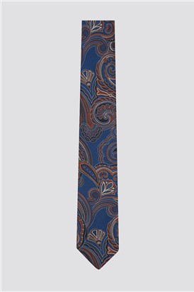  Blue Rust Paisley Tie