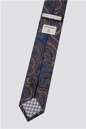  Blue Rust Paisley Tie