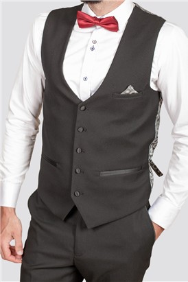  Slim Fit Dalton Black Tuxedo Waistcoat