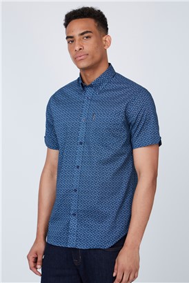  Short Sleeve Stipple Print Shirt