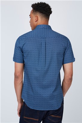  Short Sleeve Stipple Print Shirt