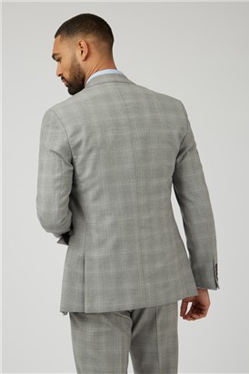  Grey With Peach Check Waistcoat