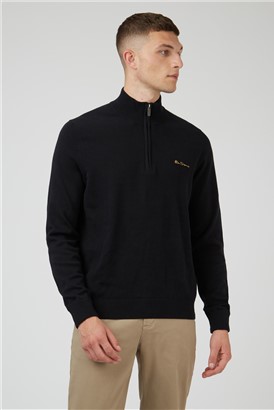  Half Zip Funnel Neck Jumper