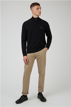  Half Zip Funnel Neck Jumper