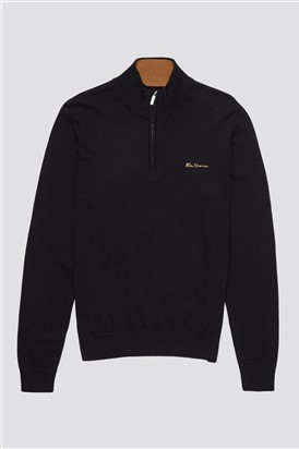  Half Zip Funnel Neck Jumper