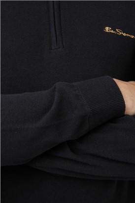  Half Zip Funnel Neck Jumper