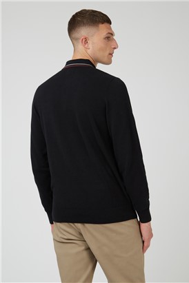  Long Sleeve Tipped Knitted Polo