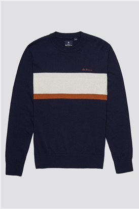  Chest Stripe Crew Neck Jumper