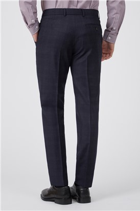  Slim Fit Navy with Grey Check Trouser