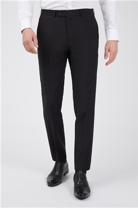 Studio Plain Black Performance Suit Trousers