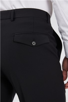 Studio Plain Black Performance Suit Trousers