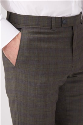 Stvdio Olive Check Ivy League Trousers