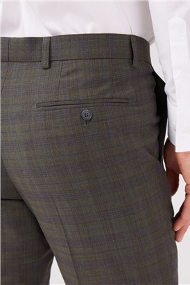 Stvdio Olive Check Ivy League Trousers