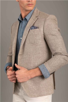  Slim Fit Beige Blazer