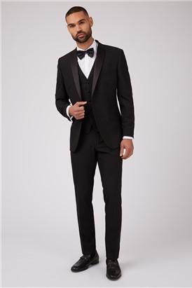  Black Notch Lapel Tailored Fit Tuxedo Jacket