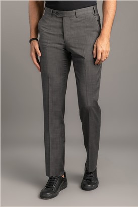 Slim Fit Charcoal Check Trousers