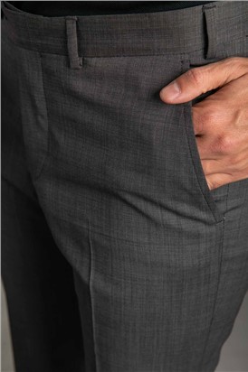 Slim Fit Charcoal Check Trousers