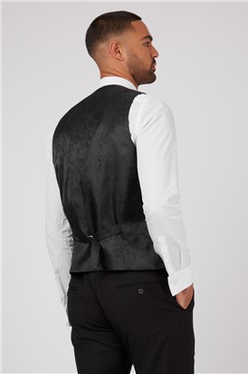  Regular Fit Black Waistcoat