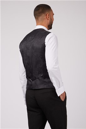  Slim Fit Black Waistcoat