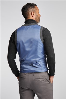  Charcoal Herringbone Waistcoat