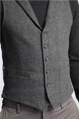  Charcoal Herringbone Blazer Jacket