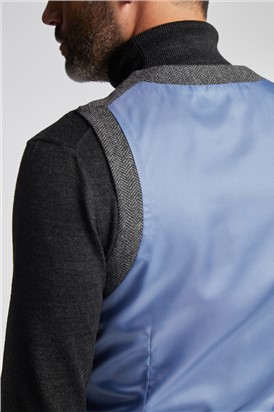  Charcoal Herringbone Blazer Jacket